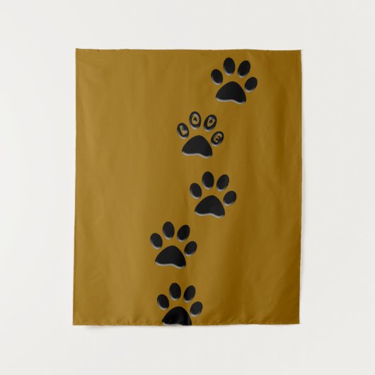 Kattenpootafdrukken Tapestry Wandkleed (Voorkant)