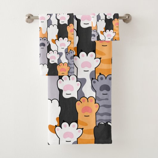 Kattenpootjes Patroon Bad Handdoek (Insitu)