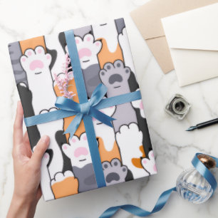 Kattenpootjes Patroon Cadeaupapier