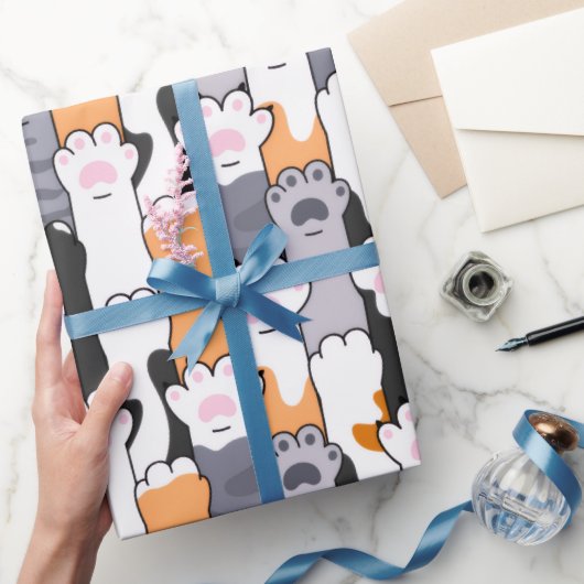 Kattenpootjes Patroon Cadeaupapier (Geschenken)