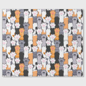 Kattenpootjes Patroon Cadeaupapier (Vlak)