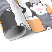 Kattenpootjes Patroon Cadeaupapier (Rol Hoek)