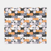 Kattenpootjes Patroon Fleece Deken (Voorkant (Horizontaal))