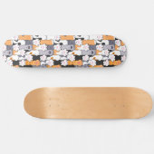 Kattenpootjes Patroon Persoonlijk Skateboard (Horizontaal)
