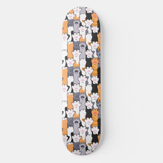 Kattenpootjes Patroon Persoonlijk Skateboard (Voorkant)