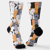 Kattenpootjes Patroon Sokken (Gebogen)