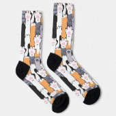 Kattenpootjes Patroon Sokken (Rechts)