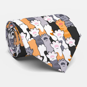 Kattenpootjespatroon Stropdas
