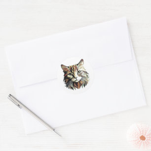 Kattenportret Art Design Stickers