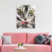 Kattenportret Canvas Afdruk (Insitu (Woonkamer))