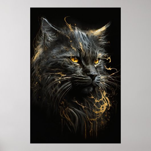 Kattenportret Dierlijke Natuur Wilde Spirit Poster (Voorkant)