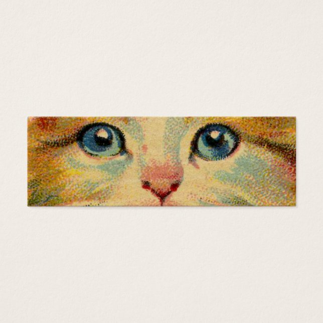  kattenportret mini visitekaartjes (Voorkant)