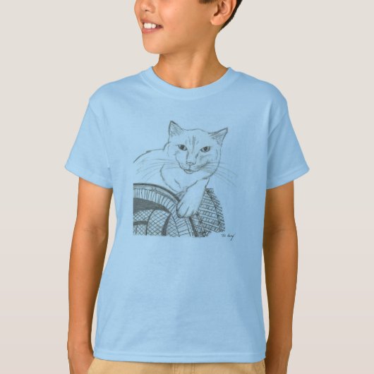 Kattenportret Ragdoll Kinderen Basic T-Shirt (Voorkant)