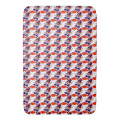 Kattenportret - Vet grafisch Sinaasappel en violet Badmat (Voorkant Verticaal)