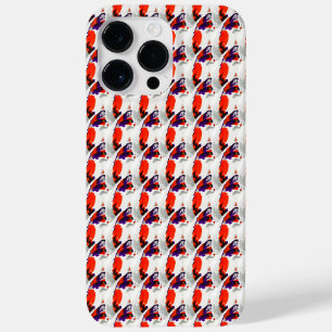 Kattenportret - Vet grafisch Sinaasappel en violet Case-Mate iPhone 14 Pro Max Hoesje