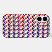 Kattenportret - Vet grafisch Sinaasappel en violet Case-Mate iPhone Case (Achterkant (horizontaal))