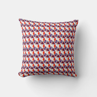 Kattenportret - Vet grafisch Sinaasappel en violet Kussen