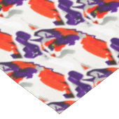 Kattenportret - Vet grafisch Sinaasappel en violet Tafelkleed (Gekanteld)