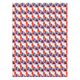 Kattenportret - Vet grafisch Sinaasappel en violet Tafelkleed