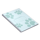 Kattenpoten blauw tijdschrift notitieboek (Rechterzijde)