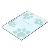 Kattenpoten blauw tijdschrift notitieboek (Linkerzijde)
