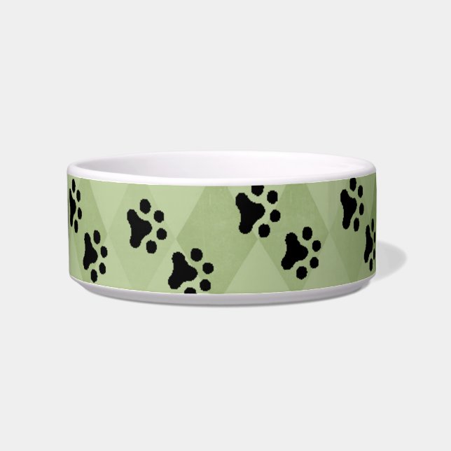 Kattenpoten groen/slak voerbakje (Rechts)
