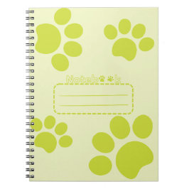 Kattenpoten groen tijdschrift notitieboek