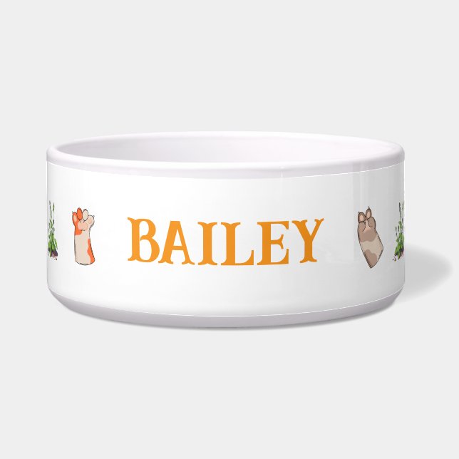 Kattenpoten Keramische Pet Bowl Voerbakje (Voorkant)