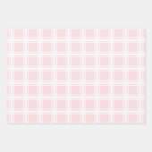 Kattenpoten op roze, staven en vlakken inpakpapier vel (Voorkant)