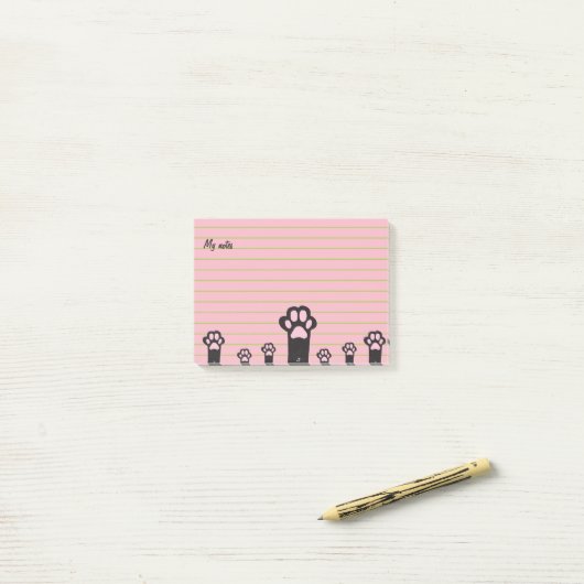 Kattenpoten Post-it® Notes (Op bureau)