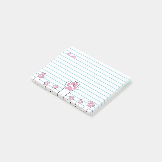 Kattenpoten Post-it® Notes (Schuin)