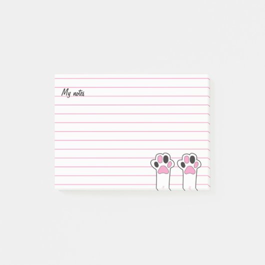 Kattenpoten Post-it® Notes (Voorkant)