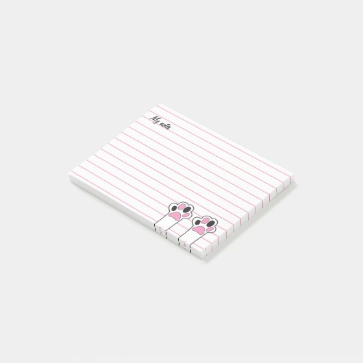 Kattenpoten Post-it® Notes (Schuin)