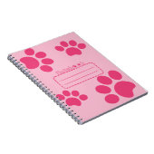 Kattenpoten roze tijdschrift notitieboek (Rechterzijde)