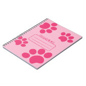 Kattenpoten roze tijdschrift notitieboek (Linkerzijde)