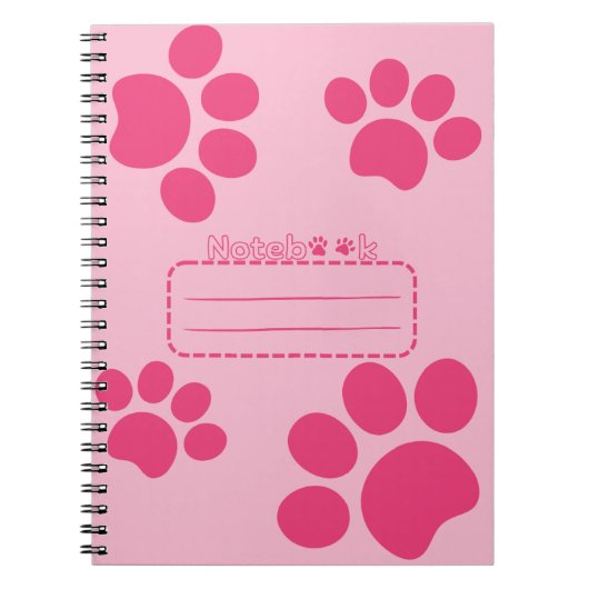 Kattenpoten roze tijdschrift notitieboek (Voorkant)
