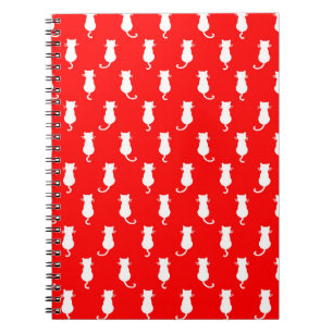 Kattenpret voor altijd Whimsical katten Witte kat Notitieboek