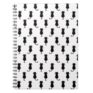 Kattenpret voor altijd Whimsical katten Zwarte kat Notitieboek
