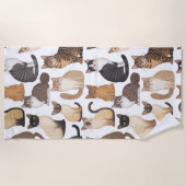 Kattenprint strandlaken (Voorkant)