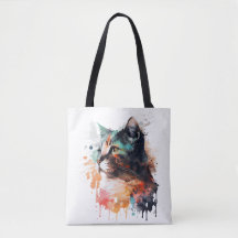 Kattenprint voor Kattenliefhebber Kat Mam Canvas t