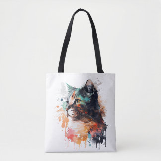 Kattenprint voor Kattenliefhebber Kat Mam Canvas t Tote Bag