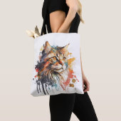 Kattenprint voor Kattenliefhebber Kat Mam Canvas t Tote Bag (Dichtbij)