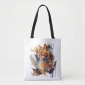 Kattenprint voor Kattenliefhebber Kat Mam Canvas t Tote Bag (Voorkant)