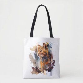 Kattenprint voor Kattenliefhebber Kat Mam Canvas t Tote Bag