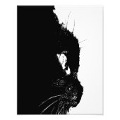 Kattenprofiel Silhouet Abstract unframed Foto Afdruk (Voorkant)