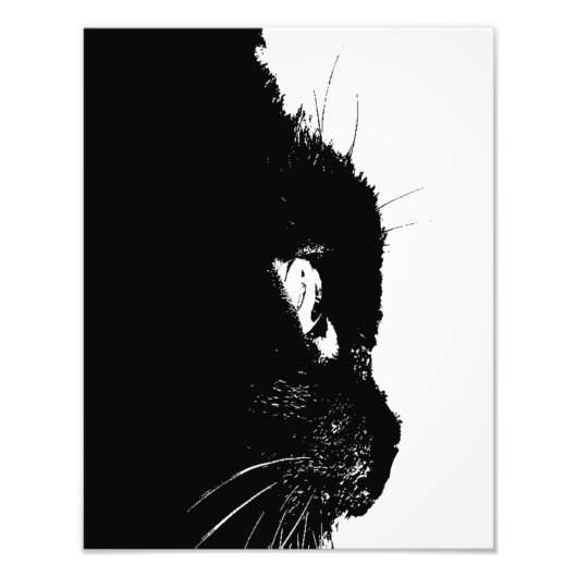 Kattenprofiel Silhouet Abstract unframed Foto Afdruk (Voorkant)