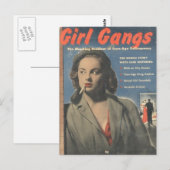  kattenpulp Girl Gangs roken Briefkaart (Voorkant / Achterkant)
