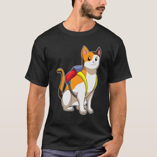 Kattenpupil schooltas t-shirt (Voorkant)