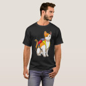 Kattenpupil schooltas t-shirt (Voorkant volledig)