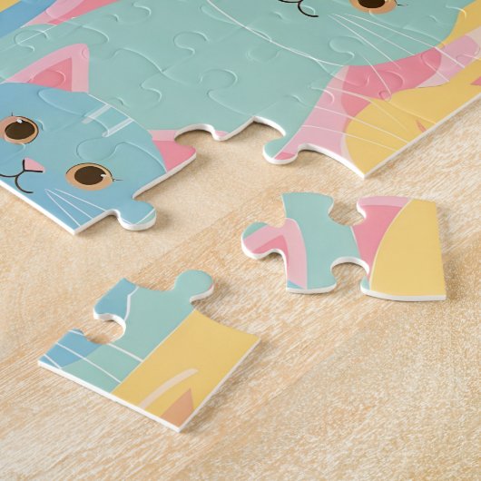 kattenpuzzel legpuzzel (Zijkant)